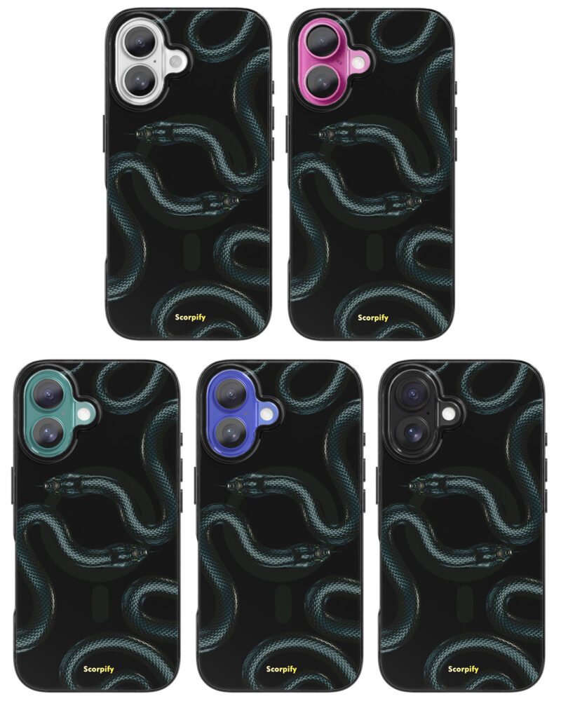 Shadow Black Snake Magnetic iPhone Case - Image 5