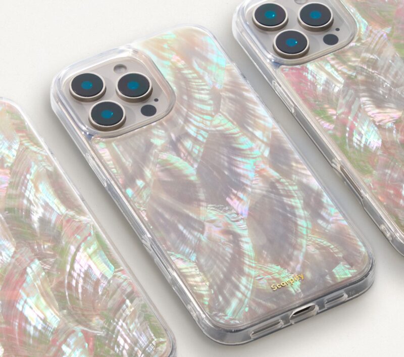 Natural Mother of Pearl Magnetic iPhone Case - Image 3
