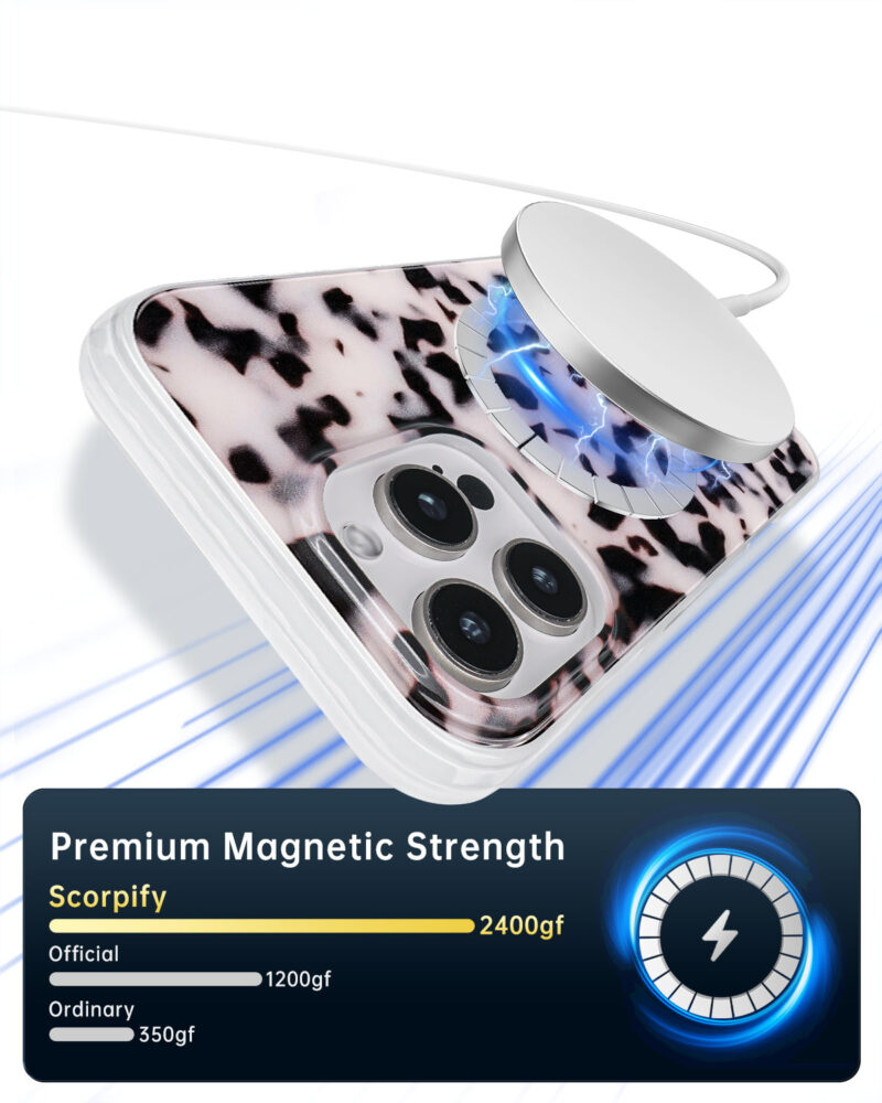 Pink Tortoise Shell Magnetic iPhone Case - Image 3